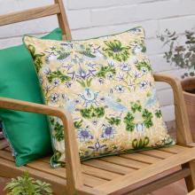 The Original Morris & Co Strawberry Thief Outdoor Cushion Sunflower