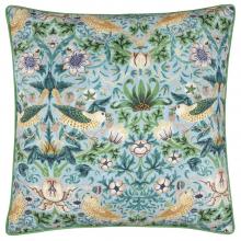 The Original Morris & Co Strawberry Thief Outdoor Cushion Mineral Yellow