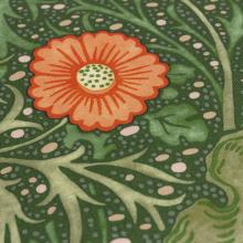 The Original Morris & Co Seaweed Outdoor Cushion Forest