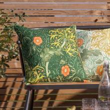 The Original Morris & Co Seaweed Outdoor Cushion Forest