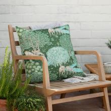 The Original Morris & Co The Brook Outdoor Cushion Forest Green