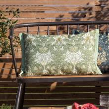 The Original Morris & Co Snakeshead Outdoor Cushion Sunflower / Stone