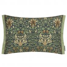 The Original Morris & Co Snakeshead Outdoor Cushion Indigo / Leaf Green