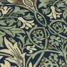 The Original Morris & Co Snakeshead Outdoor Cushion Indigo / Leaf Green