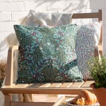 The Original Morris & Co Acorn Outdoor Cushion Thyme / Forest