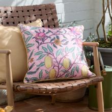 The Original Morris & Co Fruits Outdoor Cushion Blush Pink / Lemon