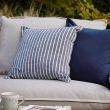 Yard Hessle Stripe Outdoor Filled Cushion Navy