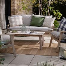 Yard Hessle Stripe Outdoor Filled Cushion Natural