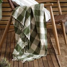 Yard Chesil Check Outdoor Throw Moss
