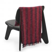 Tom Dixon Band Throw Burgundy & Black