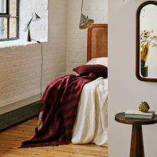 Tom Dixon Band Throw Burgundy & Black
