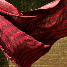 Tom Dixon Band Throw Burgundy & Black