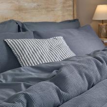 Yard Hebden Relaxed Waffle Pillowcase Pair Denim Blue
