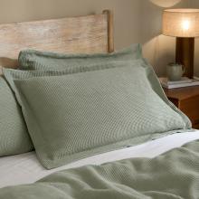 Yard Hebden Relaxed Waffle Pillowcase Pair Bay Green