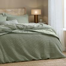 Yard Hebden Relaxed Waffle Pillowcase Pair Bay Green