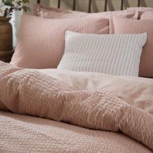 Yard Hebden Relaxed Seersucker Pillowcase Pair Cotta