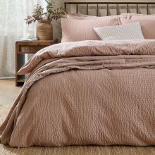 Yard Hebden Relaxed Seersucker Pillowcase Pair Cotta