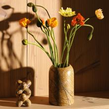 Tom Dixon Boulder Wide Vase Gold Marble