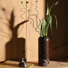 Tom Dixon Boulder Tall Vase Red Marble