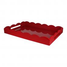 Addison Ross Scalloped Tray Burgundy Large