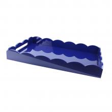 Addison Ross Scalloped Tray Navy Large