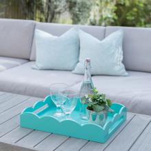 Addison Ross Scalloped Tray Navy Medium