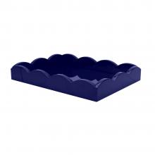 Addison Ross Scalloped Tray Orange Navy