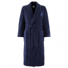 Yves Delorme Apollon Ladies Shawl Bathrobe Marine