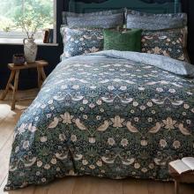 William Morris At Home Midnight Strawberry Thief