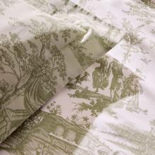 Laura Ashley Braysmith Toile Duvet Cover Set Olive Green