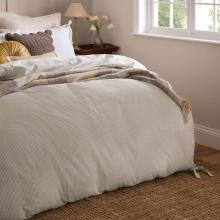 Laura Ashley Cornish Stripe Duvet Set Natural