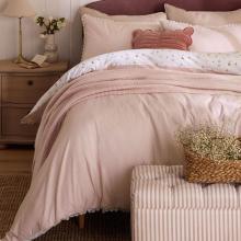 Laura Ashley Neve Floral Duvet Cover Set Plaster Pink
