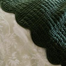 Laura Ashley Brady Scalloped Bedspread Pine Green