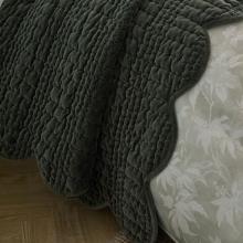 Laura Ashley Brady Scalloped Bedspread Pine Green