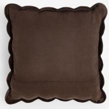 Laura Ashley Brady Scalloped Cushion Chocolate