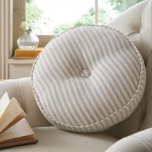 Laura Ashley Cornish Stripe Cushion Natural