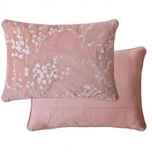 Laura Ashley Pussy Willow Embroidered Cushion Old Rose
