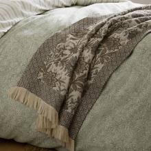 Laura Ashley Marlbrook Jacquard Throw Truffle