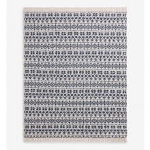 Laura Ashley Sesley Fair Isle Throw Dark Seaspray Blue