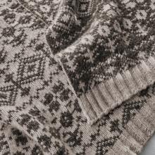 Laura Ashley Sesley Fair Isle Throw Dark Truffle