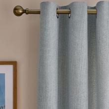 Laura Ashley Saltaire Lined Eyelet Curtains Seaspray