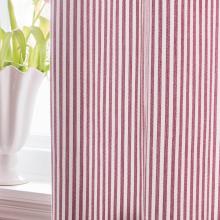 Laura Ashley Cornish Chenille Stripe Lined Eyelet Curtains Heritage Red