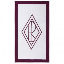 Ralph Lauren Home Blair Beach Towel White / Merlot