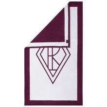 Ralph Lauren Home Blair Beach Towel White / Merlot