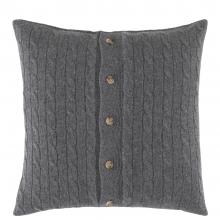 Ralph Lauren Home RL Cable Cashmere Cushion Cover Modern Charcoal