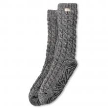 UGG W Elowyn Cable Knit Socks Charcoal Heather Confetti