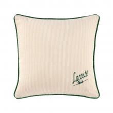 Lacoste L Velvet Cushion Cover Ivoire