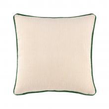 Lacoste L Velvet Cushion Cover Ivoire