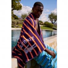 Lacoste L Sunstripe Beach Towel Baltic