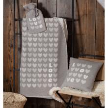 David Fussenegger Hearts & Love Sylt Blanket Throw Beige